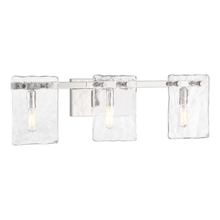 Genry Three Light Bathroom Vanity in Polished Nickel