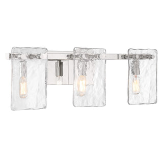 Genry Three Light Bathroom Vanity in Polished Nickel