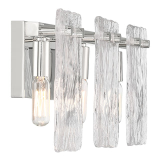 Genry Three Light Bathroom Vanity in Polished Nickel