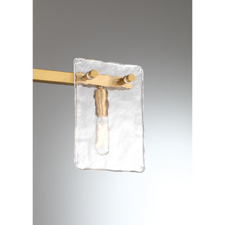 Genry Three Light Bathroom Vanity in Warm Brass