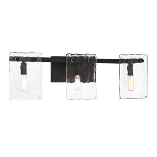 Genry Three Light Bathroom Vanity in Matte Black