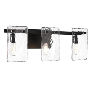 Genry Three Light Bathroom Vanity in Matte Black