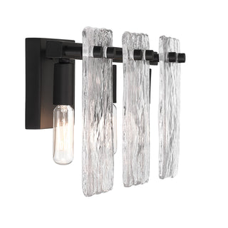 Genry Three Light Bathroom Vanity in Matte Black
