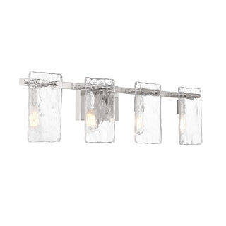 Genry Four Light Bathroom Vanity in Polished Nickel