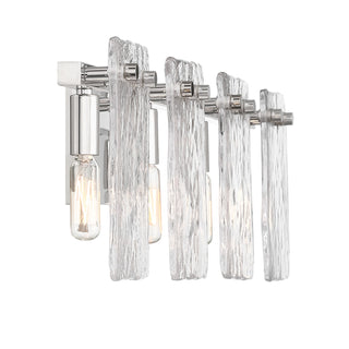 Genry Four Light Bathroom Vanity in Polished Nickel