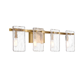 Genry Four Light Bathroom Vanity in Warm Brass
