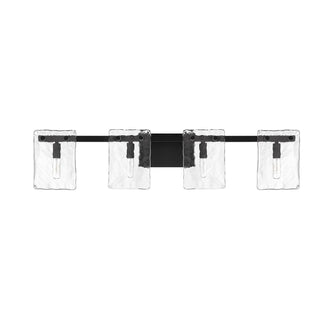 Genry Four Light Bathroom Vanity in Matte Black