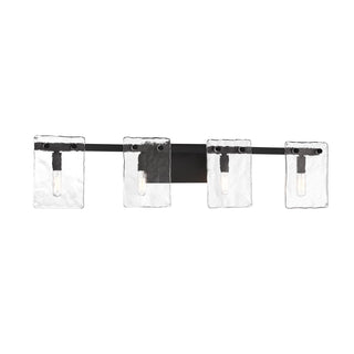 Genry Four Light Bathroom Vanity in Matte Black