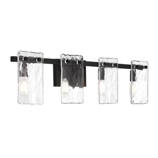 Genry Four Light Bathroom Vanity in Matte Black