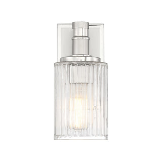 Concord One Light Bathroom Vanity in Silver and Polished Nickel