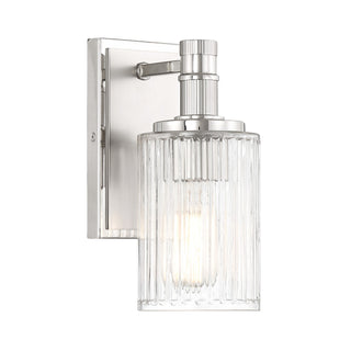 Concord One Light Bathroom Vanity in Silver and Polished Nickel