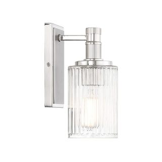 Concord One Light Bathroom Vanity in Silver and Polished Nickel