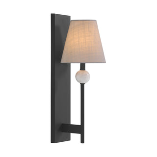 Travis One Light Wall Sconce in Matte Black