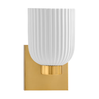 Isla Blanca One Light Wall Sconce in Warm Brass