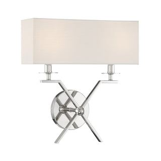 Arondale Two Light Wall Sconce in Polished Nickel