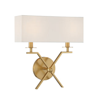 Arondale Two Light Wall Sconce in Warm Brass