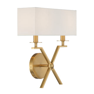 Arondale Two Light Wall Sconce in Warm Brass