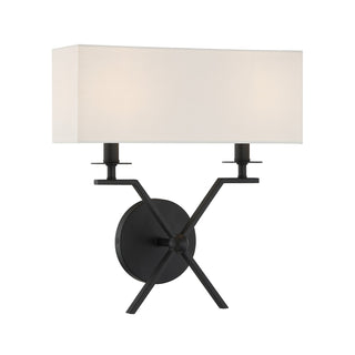 Arondale Two Light Wall Sconce in Matte Black