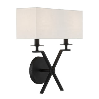 Arondale Two Light Wall Sconce in Matte Black