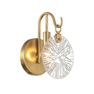 Addison One Light Bathroom Vanity in Warm Brass