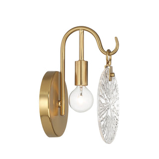 Addison One Light Bathroom Vanity in Warm Brass