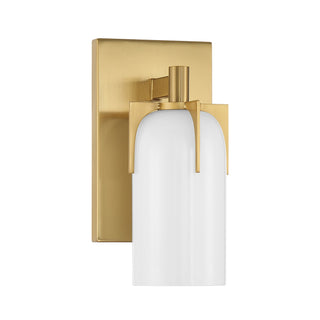Caldwell One Light Bathroom Vanity in Warm Brass