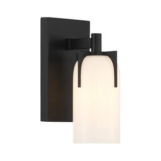Caldwell One Light Bathroom Vanity in Matte Black