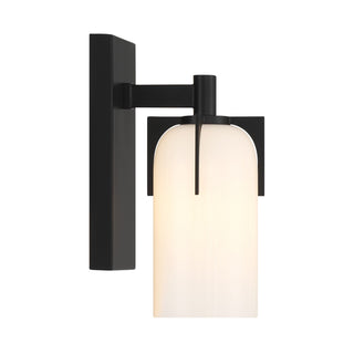Caldwell One Light Bathroom Vanity in Matte Black