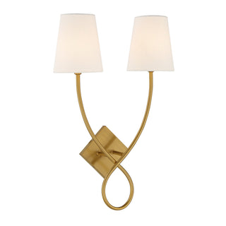 Barclay Two Light Wall Sconce in Warm Brass