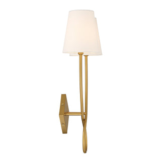 Barclay Two Light Wall Sconce in Warm Brass