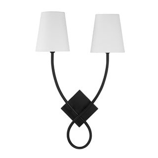 Barclay Two Light Wall Sconce in Matte Black