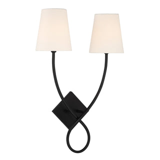 Barclay Two Light Wall Sconce in Matte Black