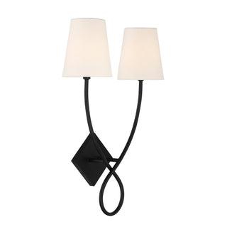 Barclay Two Light Wall Sconce in Matte Black