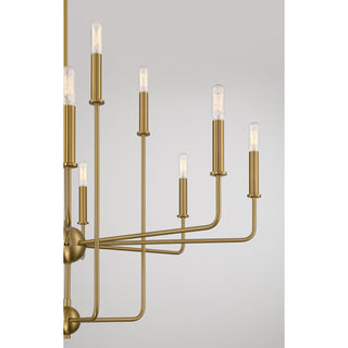 Avondale 12 Light Chandelier in Warm Brass