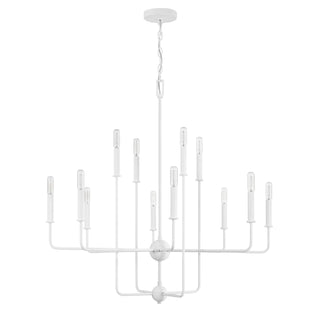 Avondale 12 Light Chandelier in Bisque White