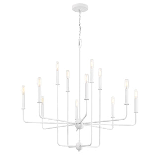 Avondale 12 Light Chandelier in Bisque White