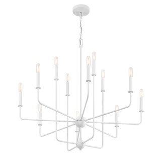 Avondale 12 Light Chandelier in Bisque White
