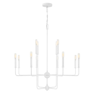 Avondale 12 Light Chandelier in Bisque White