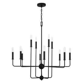 Avondale 12 Light Chandelier in Matte Black