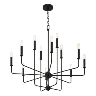 Avondale 12 Light Chandelier in Matte Black