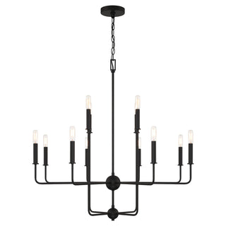 Avondale 12 Light Chandelier in Matte Black