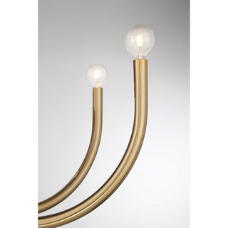 Sorrento Eight Light Chandelier in Noble Brass