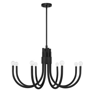 Sorrento Eight Light Chandelier in Matte Black