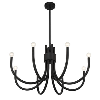 Sorrento Eight Light Chandelier in Matte Black