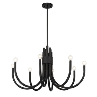 Sorrento Eight Light Chandelier in Matte Black