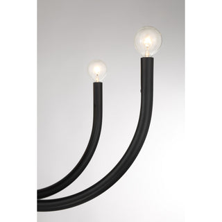 Sorrento Eight Light Chandelier in Matte Black