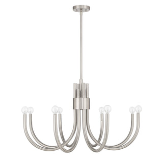 Sorrento Eight Light Chandelier in Satin Nickel