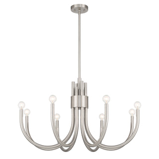 Sorrento Eight Light Chandelier in Satin Nickel
