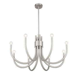 Sorrento Eight Light Chandelier in Satin Nickel