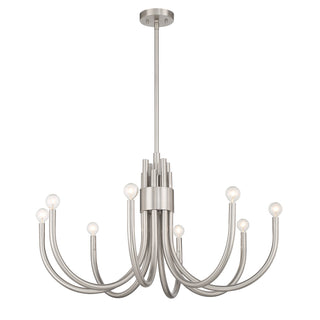 Sorrento Eight Light Chandelier in Satin Nickel